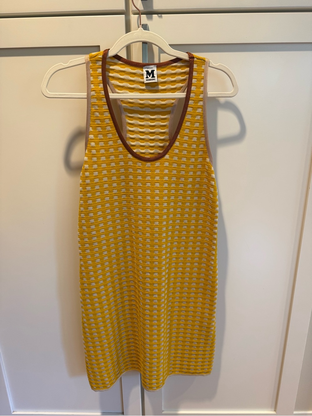 Missoni Yellow Textured Knit Tank Dress - 4